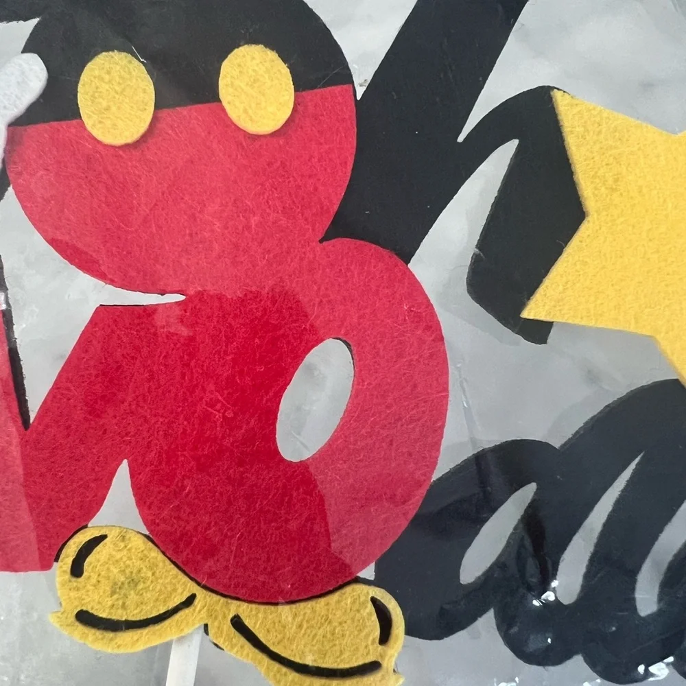 Mickey Mouse Themed 2nd birthday Cake Topper - Red, Black, Yellow “oh Twodles”